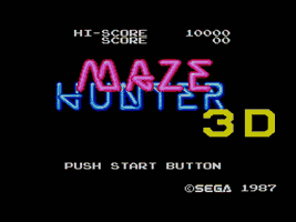 Maze Hunter 3D Title Screen